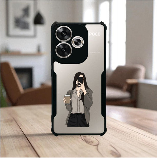 ivogue Coffee Girl Mobile Cover For POCO F6