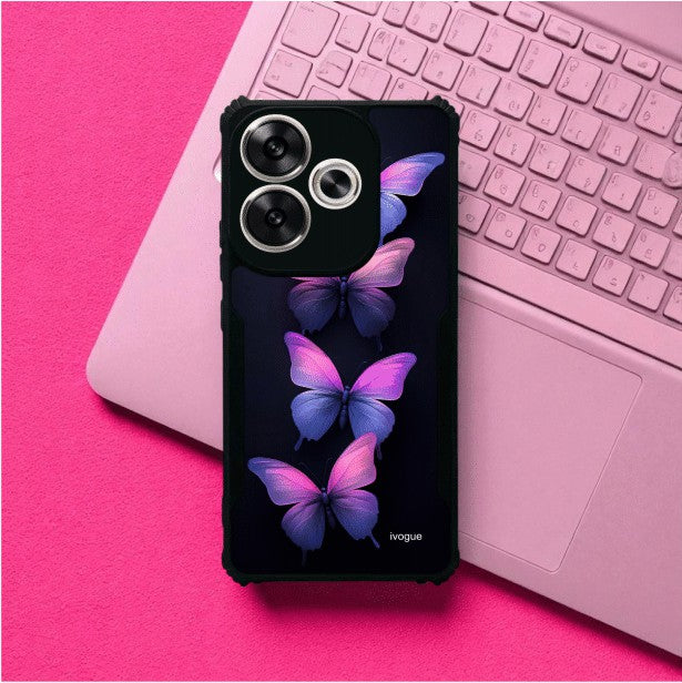 ivogue Galaxy Butterflies Mobile Cover For POCO F6