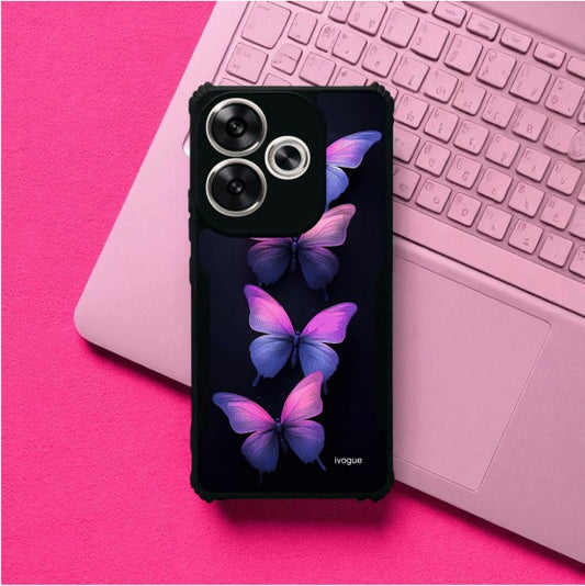 ivogue Galaxy Butterflies Mobile Cover For POCO F6