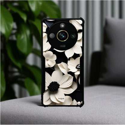 ivogue Black & Bloom Mobile Cover For REALME Narzo 60 Pro