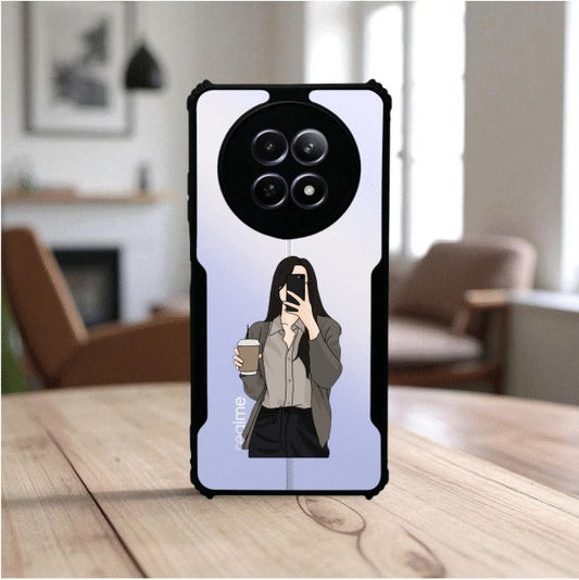 ivogue Coffee Girl Mobile Cover For REALME Narzo N65