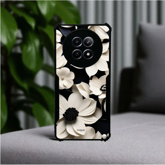 ivogue Black & Bloom Mobile Cover For REALME 12X