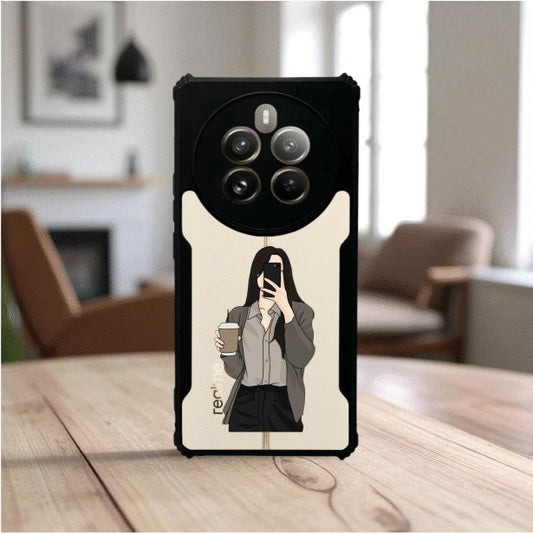 ivogue Coffee Girl Mobile Cover For REALME 12 Pro