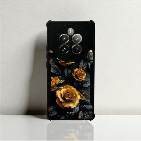 ivogue Golden Rose Mobile Cover For REALME P1 Pro