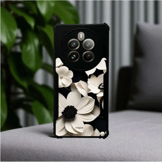 ivogue Black & Bloom Mobile Cover For REALME 12 Pro
