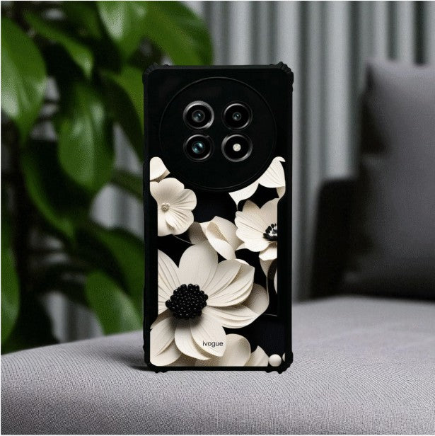 ivogue Black & Bloom Mobile Cover For REALME 14 Pro Lite
