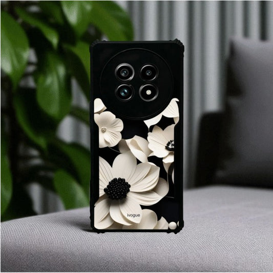ivogue Black & Bloom Mobile Cover For REALME 14 Pro Lite