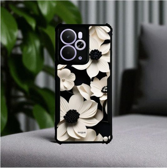 ivogue Black & Bloom Mobile Cover For REALME 14T