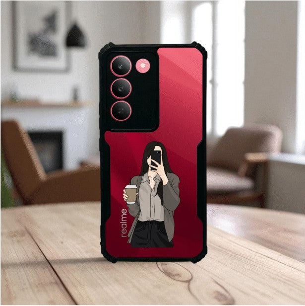 ivogue Coffee Girl Mobile Cover For REALME 14X