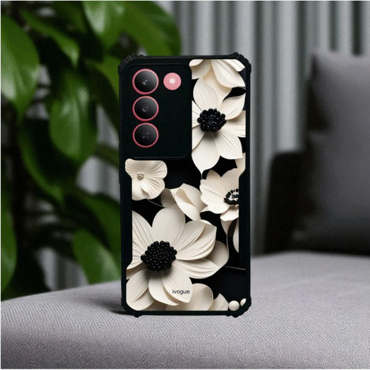 ivogue Black & Bloom Mobile Cover For REALME 14X