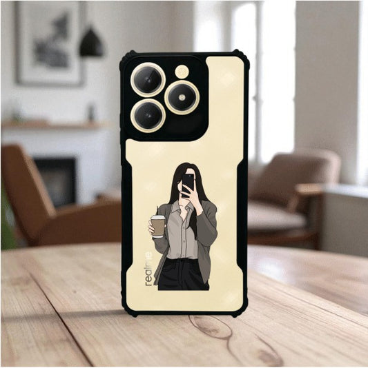 ivogue Coffee Girl Mobile Cover For REALME C61