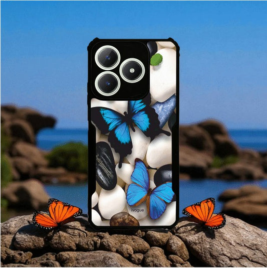 ivogue Blue Wings Beauty Mobile Cover For REALME Narzo N63