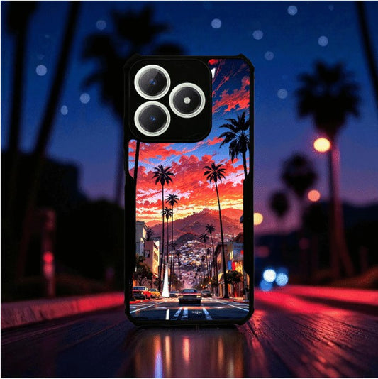 ivogue Palm City Nights Mobile Cover For REALME GT 6T (5G)