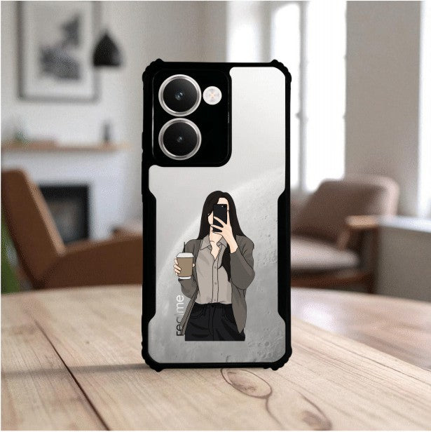 ivogue Coffee Girl Mobile Cover For REALME P3 Ultra
