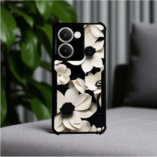 ivogue Black & Bloom Mobile Cover For REALME P3 Ultra