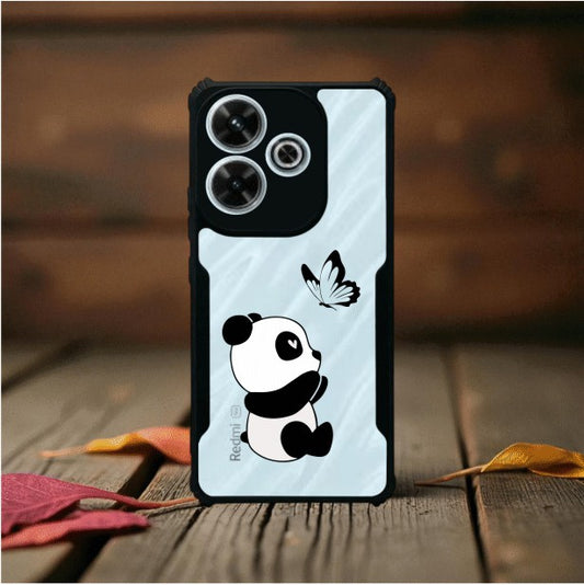 ivogue Panda and Butterfly Mobile Cover For Redmi 13 (5G)