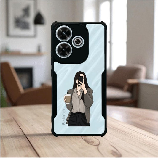 ivogue Coffee Girl Mobile Cover For Redmi 13 (5G)