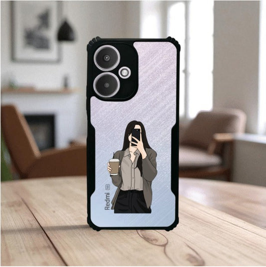 ivogue Coffee Girl Mobile Cover For Redmi 13C (5G)