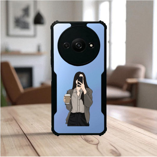 ivogue Coffee Girl Mobile Cover For Redmi A3