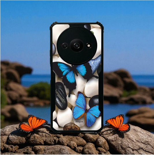 ivogue Blue Wings Beauty Mobile Cover For Redmi A3