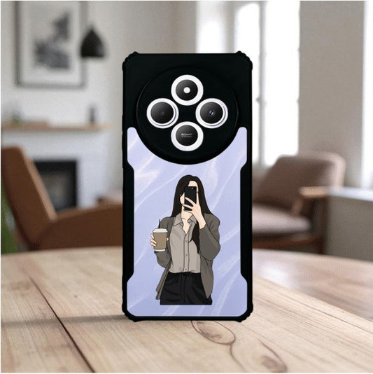 ivogue Coffee Girl Mobile Cover For Redmi A4