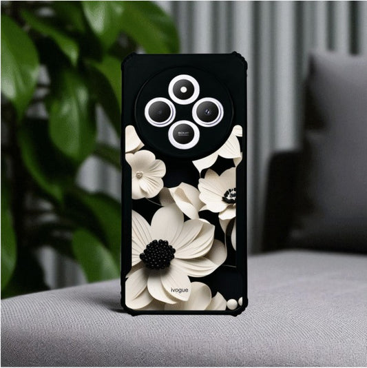ivogue Black & Bloom Mobile Cover For Redmi A4