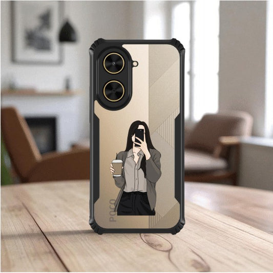 ivogue Coffee Girl Mobile Cover For Redmi A5