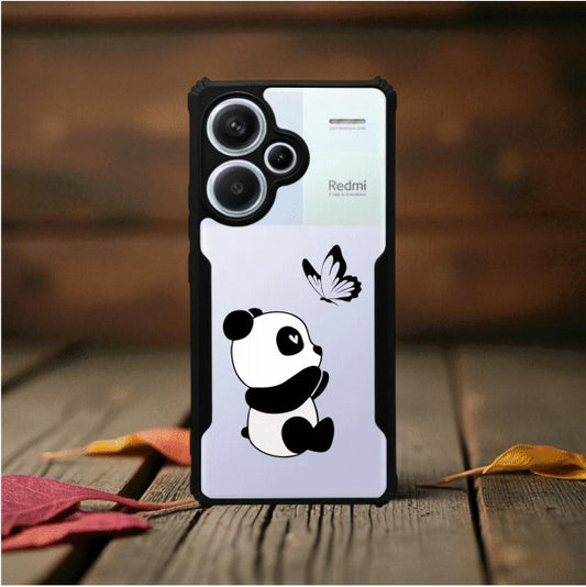 ivogue Panda and Butterfly Mobile Cover For Redmi Note 13 Pro Plus