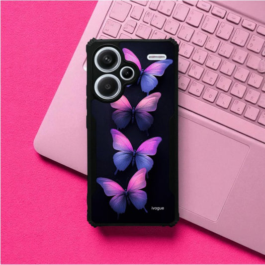 ivogue Galaxy Butterflies Mobile Cover For Redmi Note 13 Pro Plus