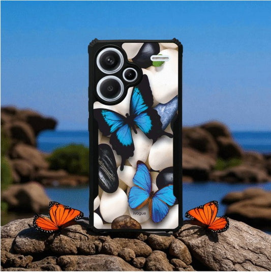 ivogue Blue Wings Beauty Mobile Cover For Redmi Note 13 Pro Plus