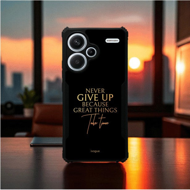 ivogue Never Give Up Mobile Cover For Redmi Note 13 Pro Plus