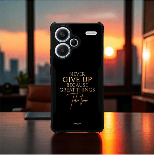 ivogue Never Give Up Mobile Cover For Redmi Note 13 Pro Plus