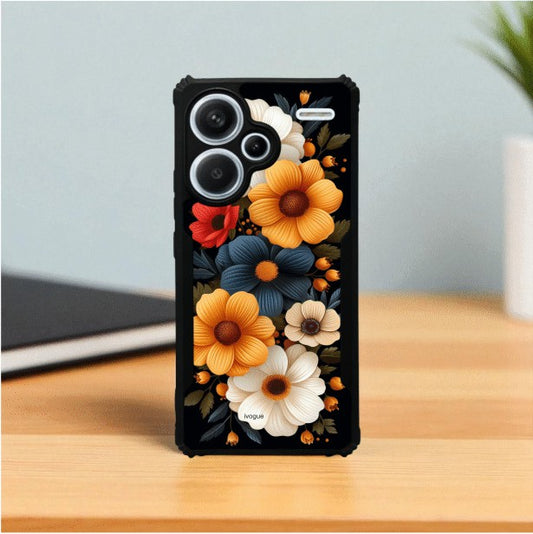 ivogue Retro Petals Mobile Cover For Redmi Note 13 Pro Plus