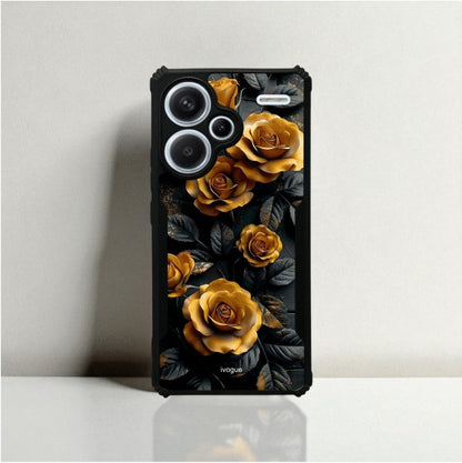 ivogue Golden Rose Mobile Cover For Redmi Note 13 Pro Plus