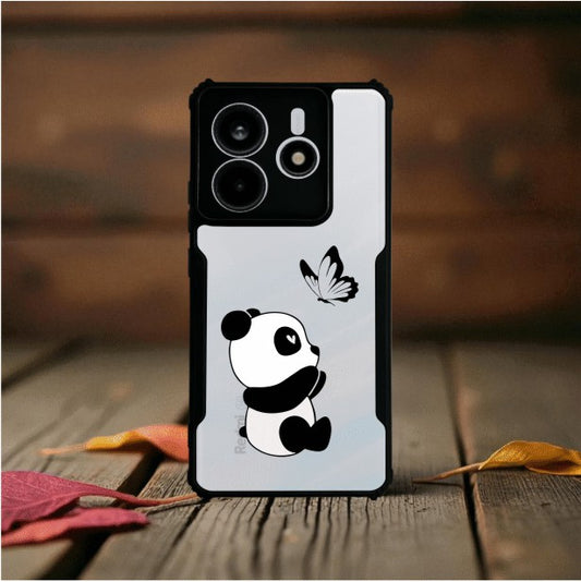 ivogue Panda and Butterfly Mobile Cover For Redmi Note 14