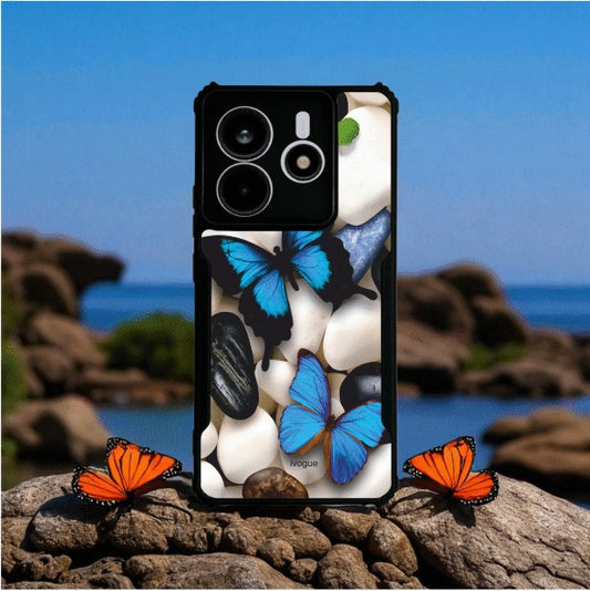 ivogue Blue Wings Beauty Mobile Cover For Redmi Note 14