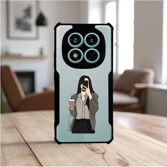 ivogue Coffee Girl Mobile Cover For Redmi Note 14 Pro