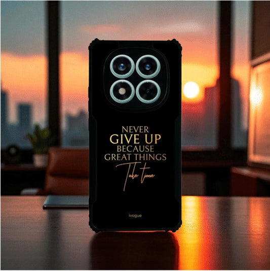 ivogue Never Give Up Mobile Cover For Redmi Note 14 Pro