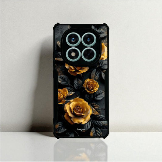 ivogue Golden Rose Mobile Cover For Redmi Note 14 Pro