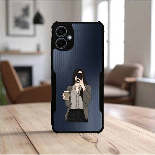 ivogue Coffee Girl Mobile Cover For Samsung A06