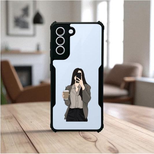 ivogue Coffee Girl Mobile Cover For Samsung S21 FE