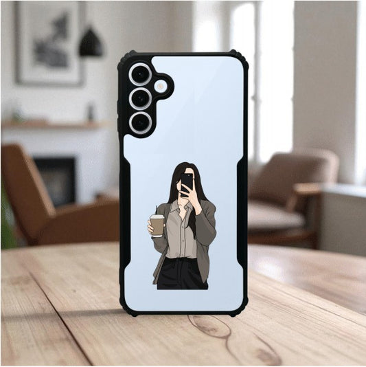 ivogue Coffee Girl Mobile Cover For Samsung M35 (5G)