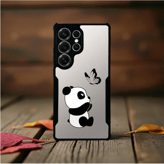 ivogue Panda and Butterfly Mobile Cover For Samsung S25 Ultra