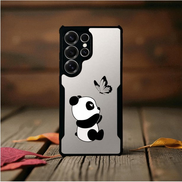 ivogue Panda and Butterfly Mobile Cover For Samsung S24 Ultra