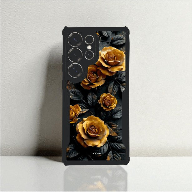 ivogue Golden Rose Mobile Cover For Samsung S24 Ultra