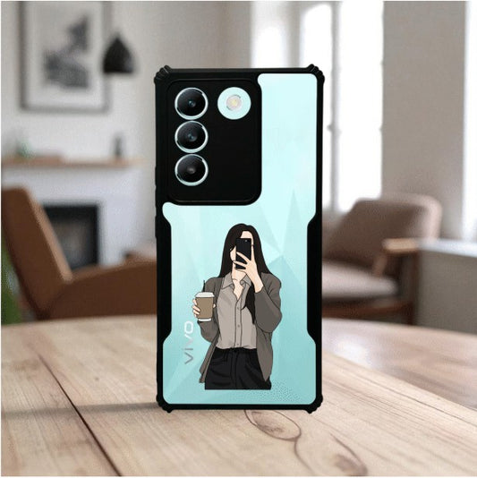 ivogue Coffee Girl Mobile Cover For VIVO T3