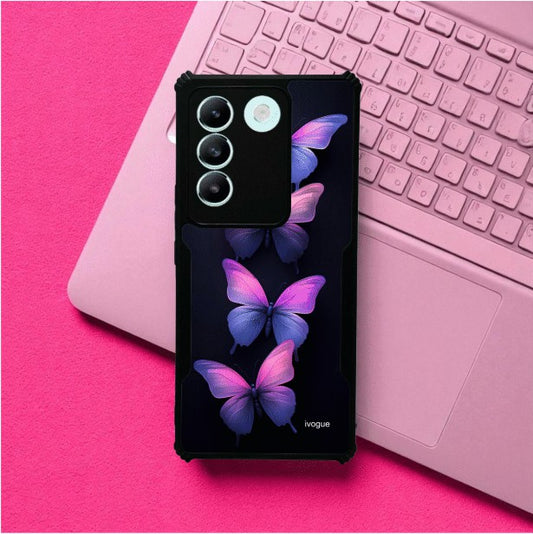 ivogue Galaxy Butterflies Mobile Cover For VIVO Y200e