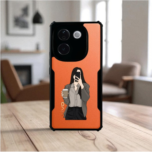 ivogue Coffee Girl Mobile Cover For VIVO T3 Pro