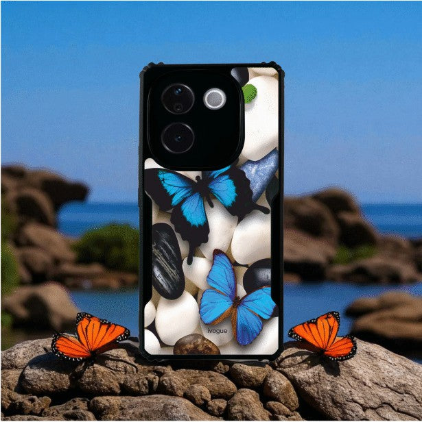 ivogue Blue Wings Beauty Mobile Cover For VIVO T3 Pro