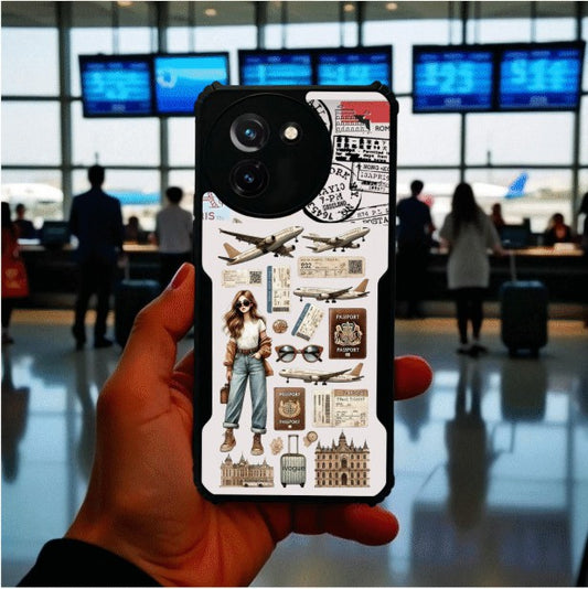 ivogue Travel Girl Vibes Mobile Cover For VIVO T3X